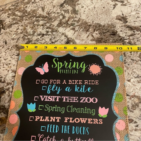 Polkadot Print Spring To Do Chalk Board Check List Sign - Picture 9 of 10